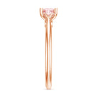 1 Carat Round Lab Grown Pink Diamond Solitaire Ring with IGI Certificate Fancy Pink - VS1 - Rosec Jewels