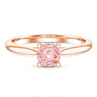 1 Carat Round Lab Grown Pink Diamond Solitaire Ring with IGI Certificate Fancy Pink - VS1 - Rosec Jewels