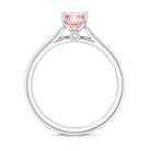Rosec Jewels-1 Carat Round Lab Grown Pink Diamond Solitaire Ring with IGI Certificate