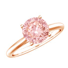 IGI Certified Round Lab Grown Pink Diamond 2 Carat Engagement Ring for Women Fancy Pink - VS1 - Rosec Jewels