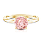 Rosec Jewels-IGI Certified Round Lab Grown Pink Diamond 2 Carat Engagement Ring for Women