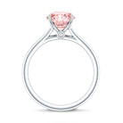 Rosec Jewels-3 Carat Lab Grown Pink Diamond Solitaire Engagement Ring with IGI Certificate