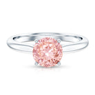 Rosec Jewels-3 Carat Lab Grown Pink Diamond Solitaire Engagement Ring with IGI Certificate