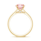 Rosec Jewels-3 Carat Lab Grown Pink Diamond Solitaire Engagement Ring with IGI Certificate