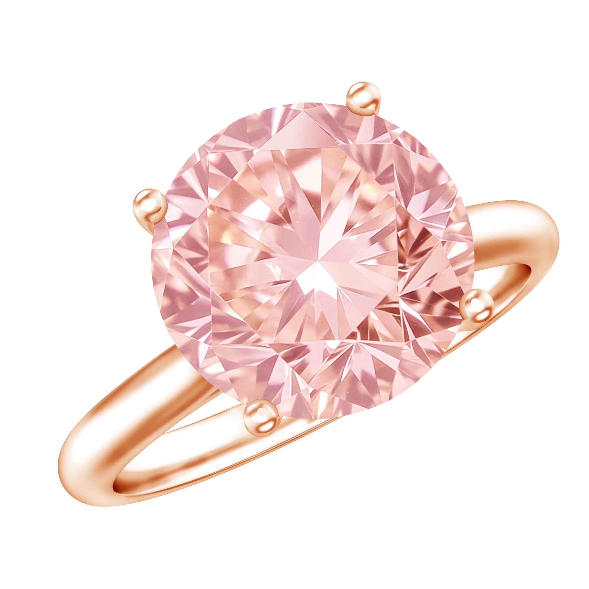Rosec Jewels-IGI Certified 5 Carat Huge Lab Grown Pink Diamond Solitaire Engagement Ring