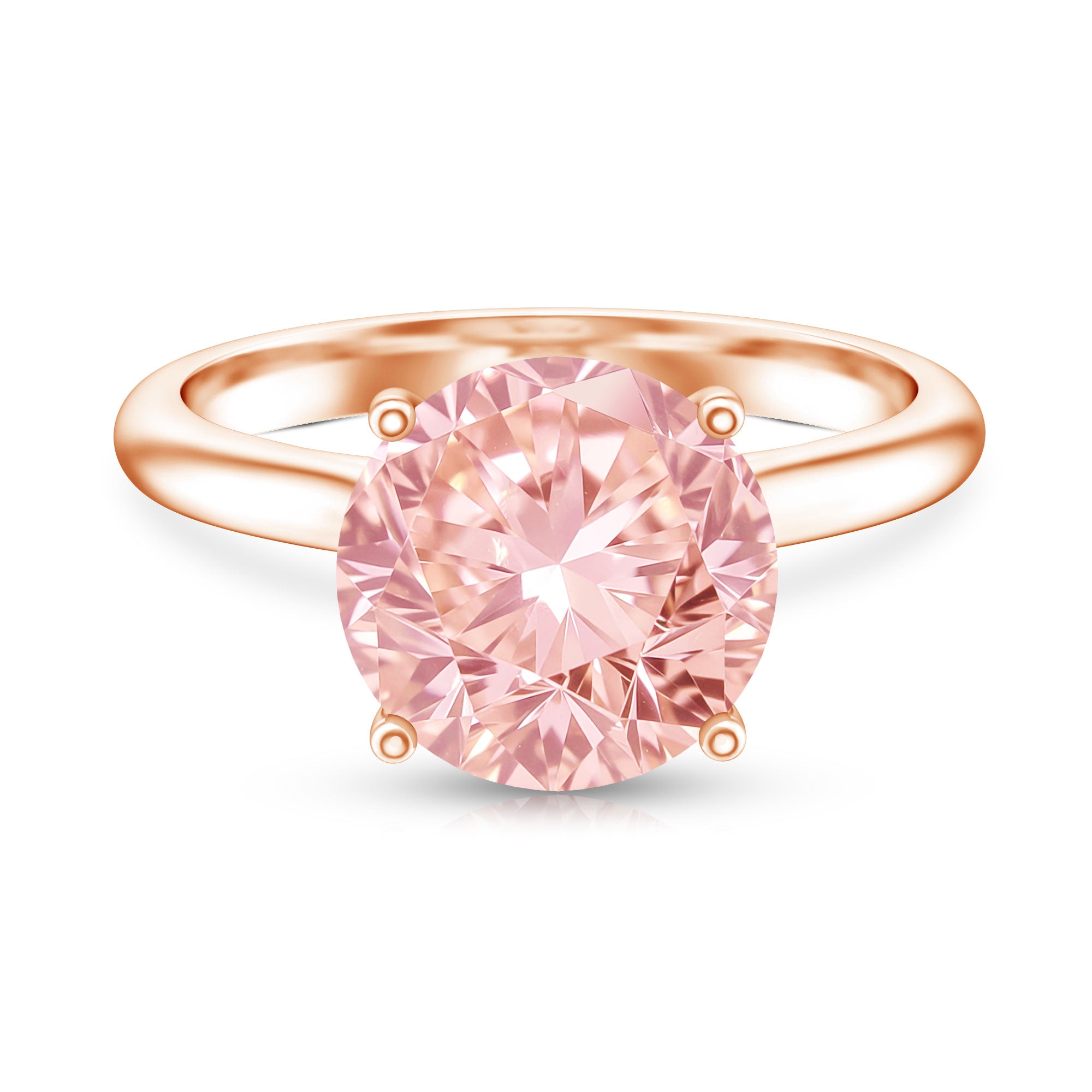 Rosec Jewels-IGI Certified 5 Carat Huge Lab Grown Pink Diamond Solitaire Engagement Ring