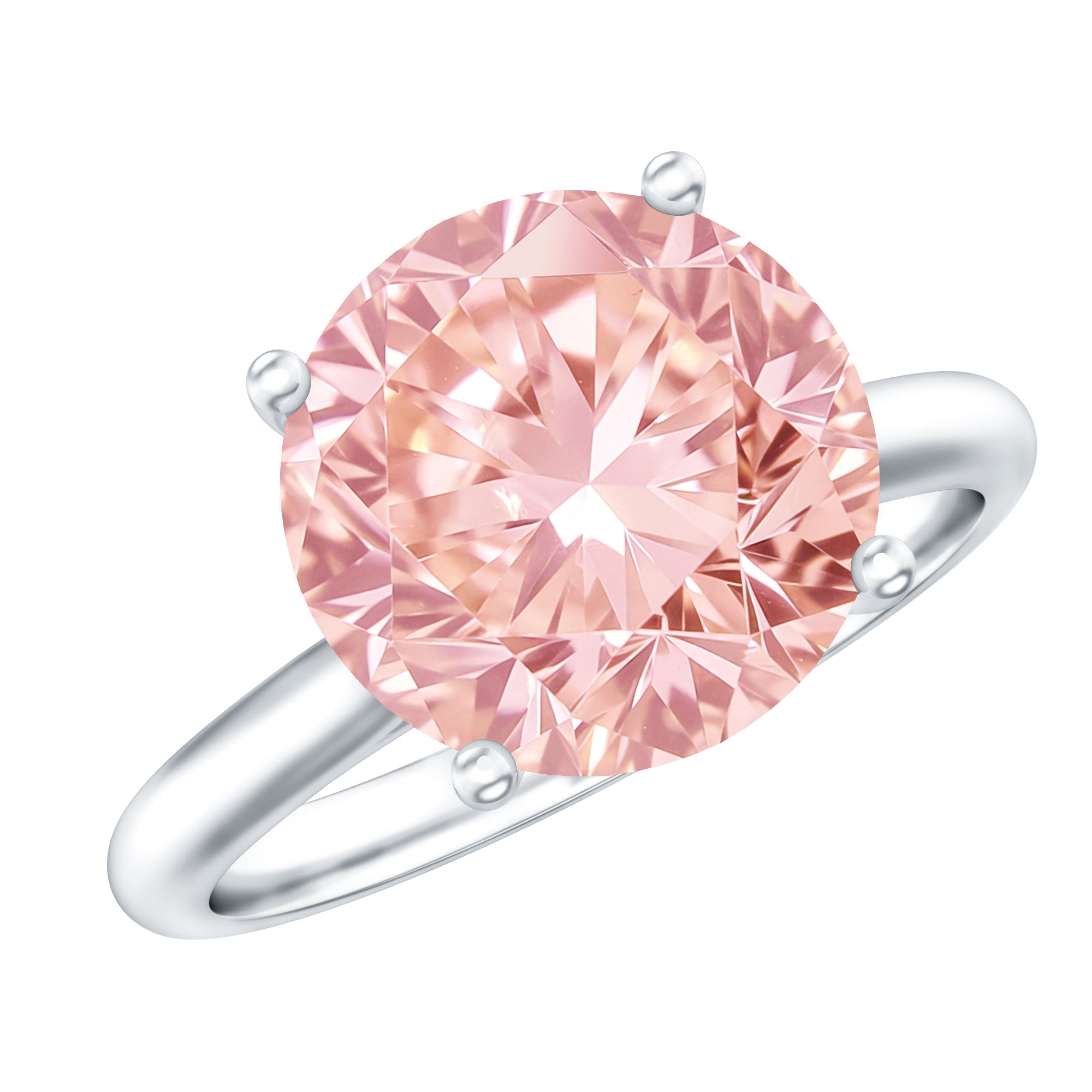 Rosec Jewels-IGI Certified 5 Carat Huge Lab Grown Pink Diamond Solitaire Engagement Ring