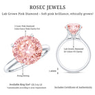 Rosec Jewels-IGI Certified 5 Carat Huge Lab Grown Pink Diamond Solitaire Engagement Ring