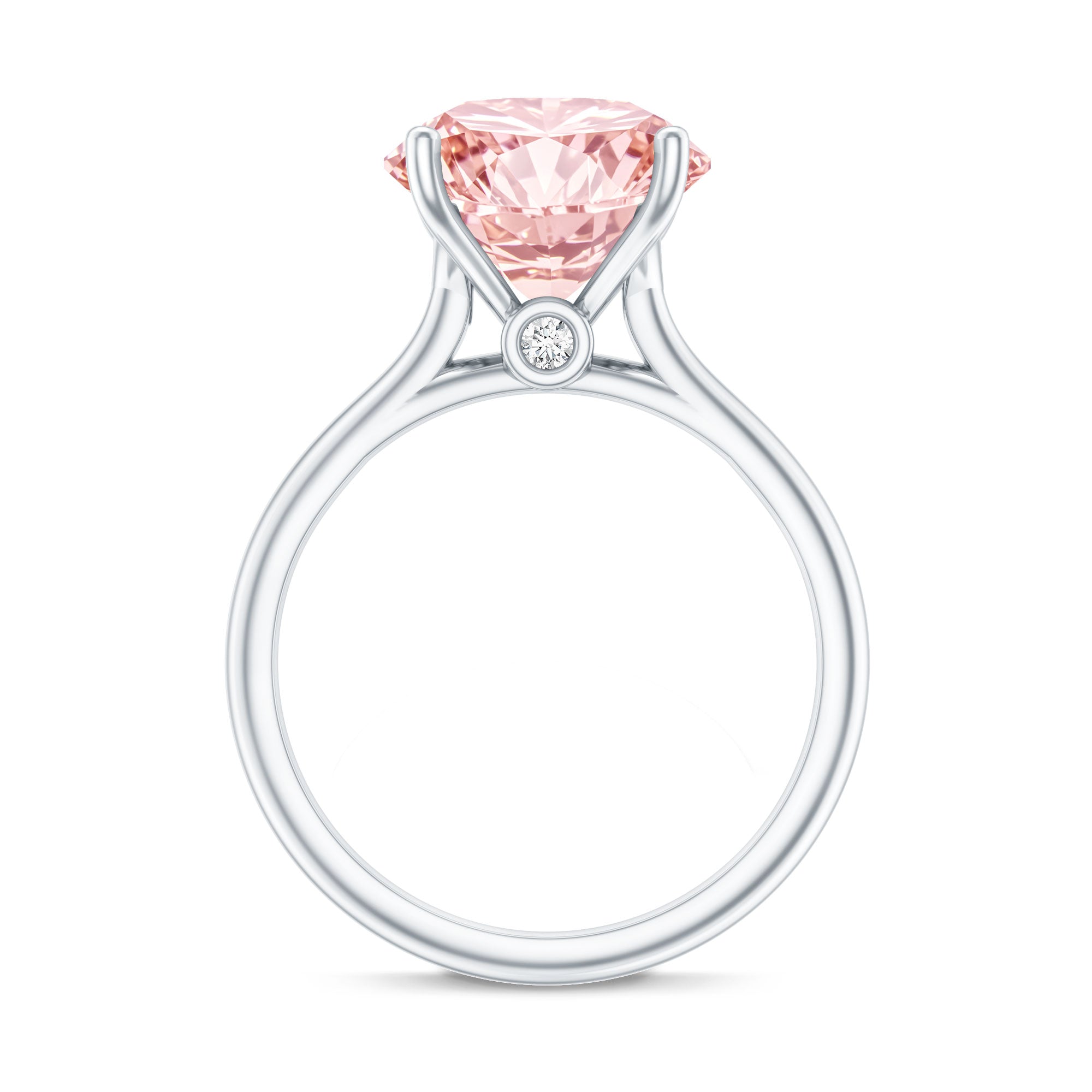 Rosec Jewels-IGI Certified 5 Carat Huge Lab Grown Pink Diamond Solitaire Engagement Ring