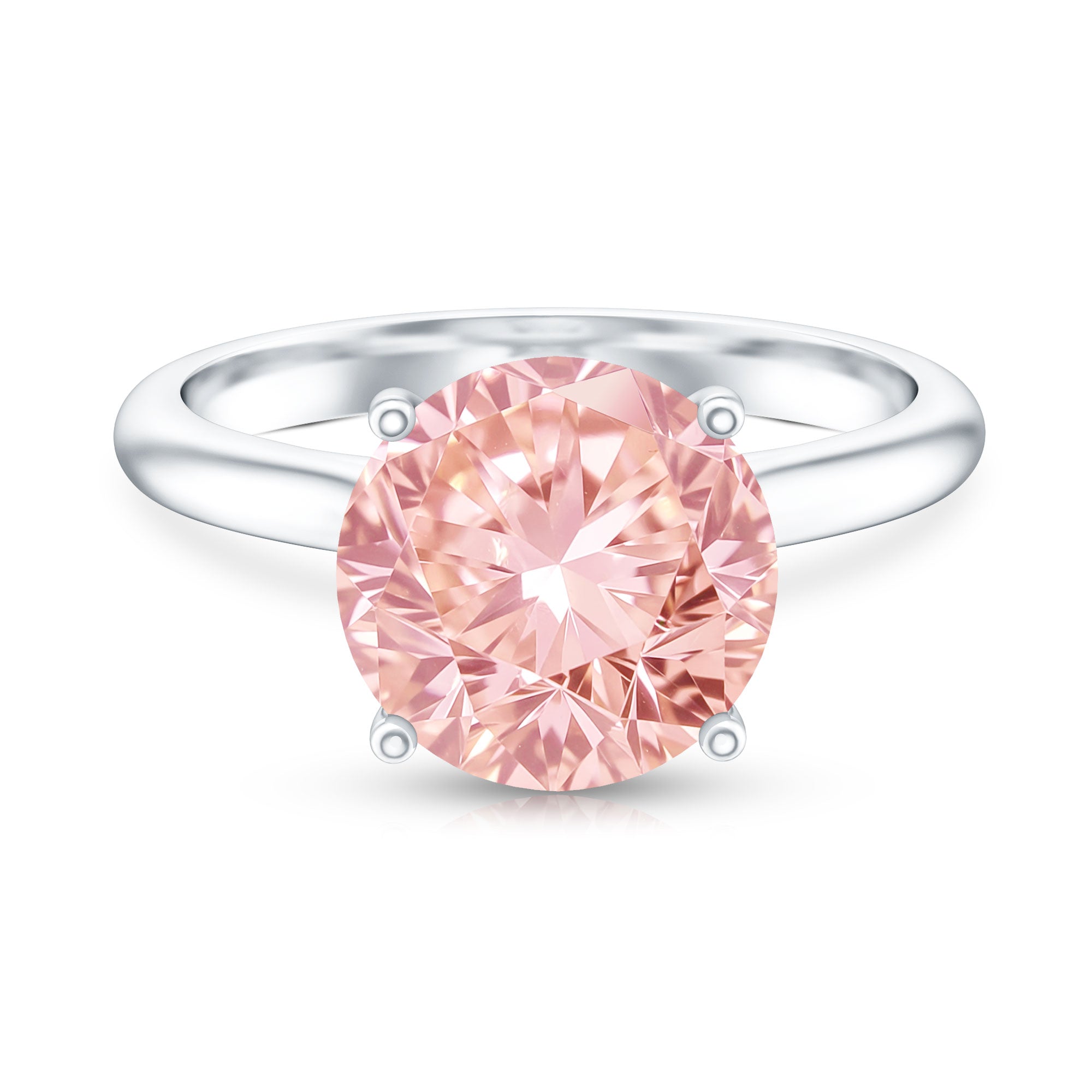 Rosec Jewels-IGI Certified 5 Carat Huge Lab Grown Pink Diamond Solitaire Engagement Ring
