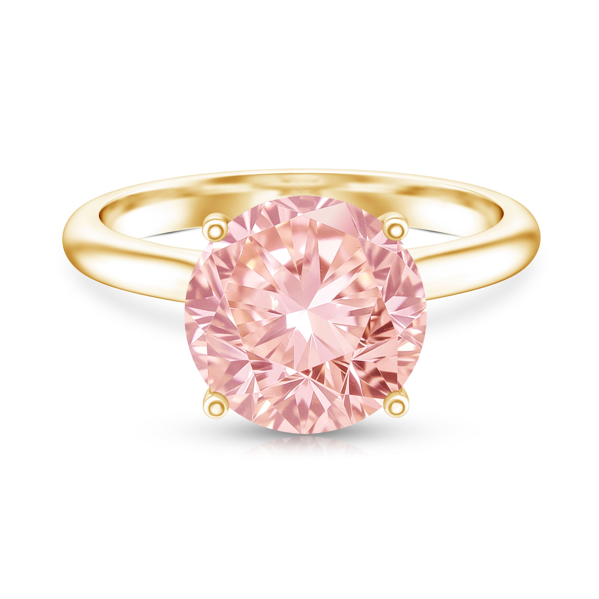 Rosec Jewels-IGI Certified 5 Carat Huge Lab Grown Pink Diamond Solitaire Engagement Ring