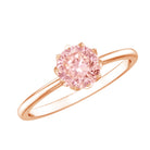 Rosec Jewels-Lotus Basket Set 1 Carat Lab Created Pink Diamond Solitaire Ring with IGI Certificate