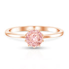 Rosec Jewels-Lotus Basket Set 1 Carat Lab Created Pink Diamond Solitaire Ring with IGI Certificate