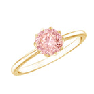 Rosec Jewels-Lotus Basket Set 1 Carat Lab Created Pink Diamond Solitaire Ring with IGI Certificate