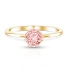 Rosec Jewels-Lotus Basket Set 1 Carat Lab Created Pink Diamond Solitaire Ring with IGI Certificate
