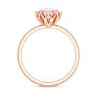 Rosec Jewels-Lotus Basket Set 2 Carat Engagement Ring with IGI Certified Lab Grown Pink Diamond