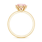 Rosec Jewels-Lotus Basket Set 2 Carat Engagement Ring with IGI Certified Lab Grown Pink Diamond