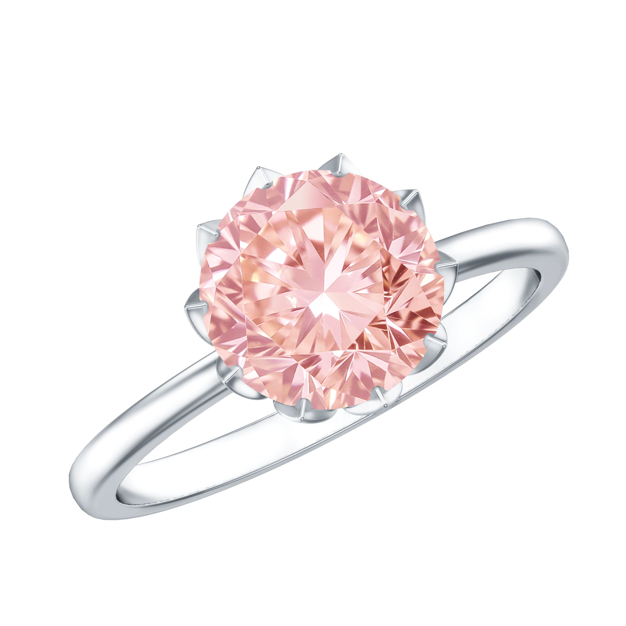 Rosec Jewels-Lab Grown 3 Carat Pink Diamond Solitaire Engagement Ring IGI Certified