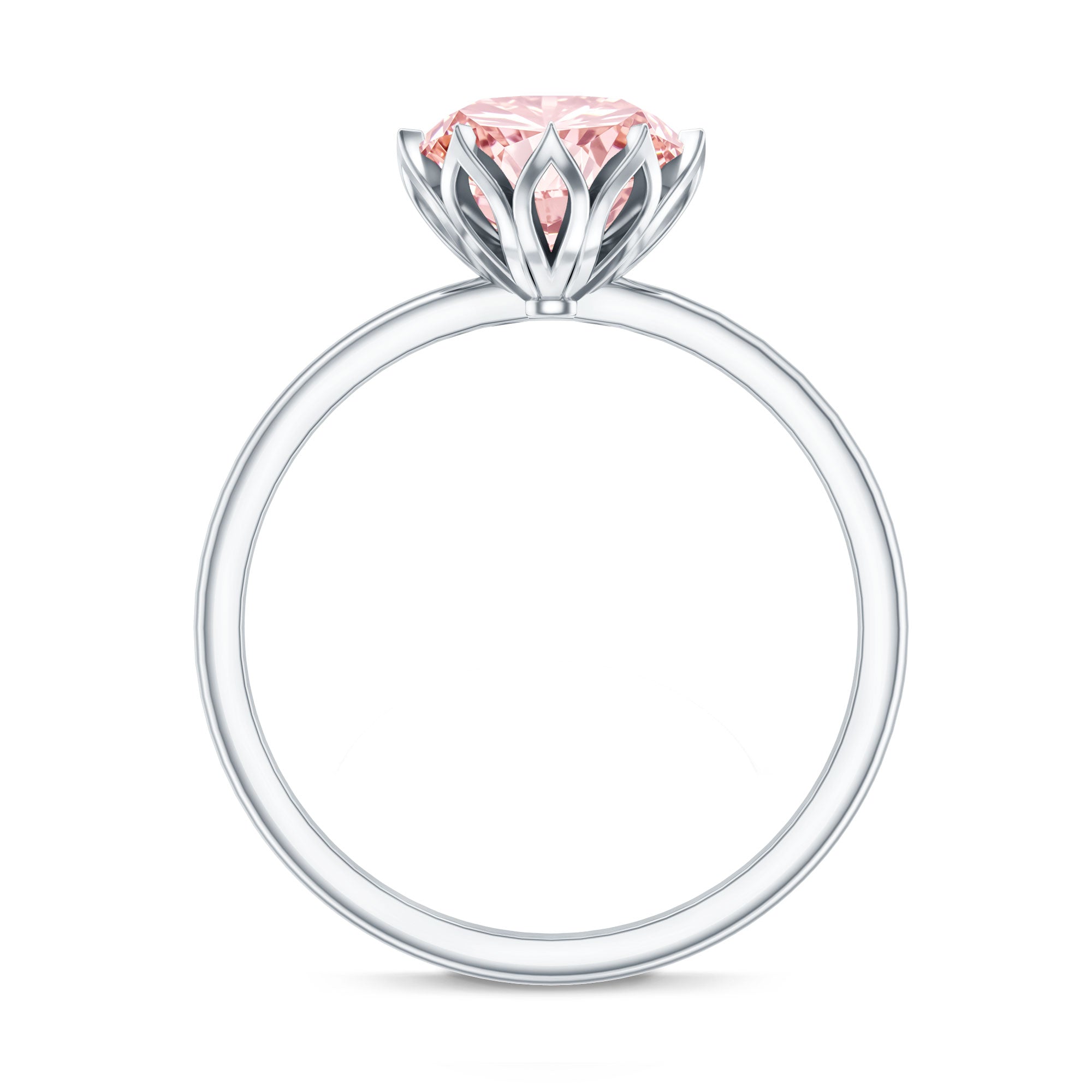 Rosec Jewels-Lab Grown 3 Carat Pink Diamond Solitaire Engagement Ring IGI Certified