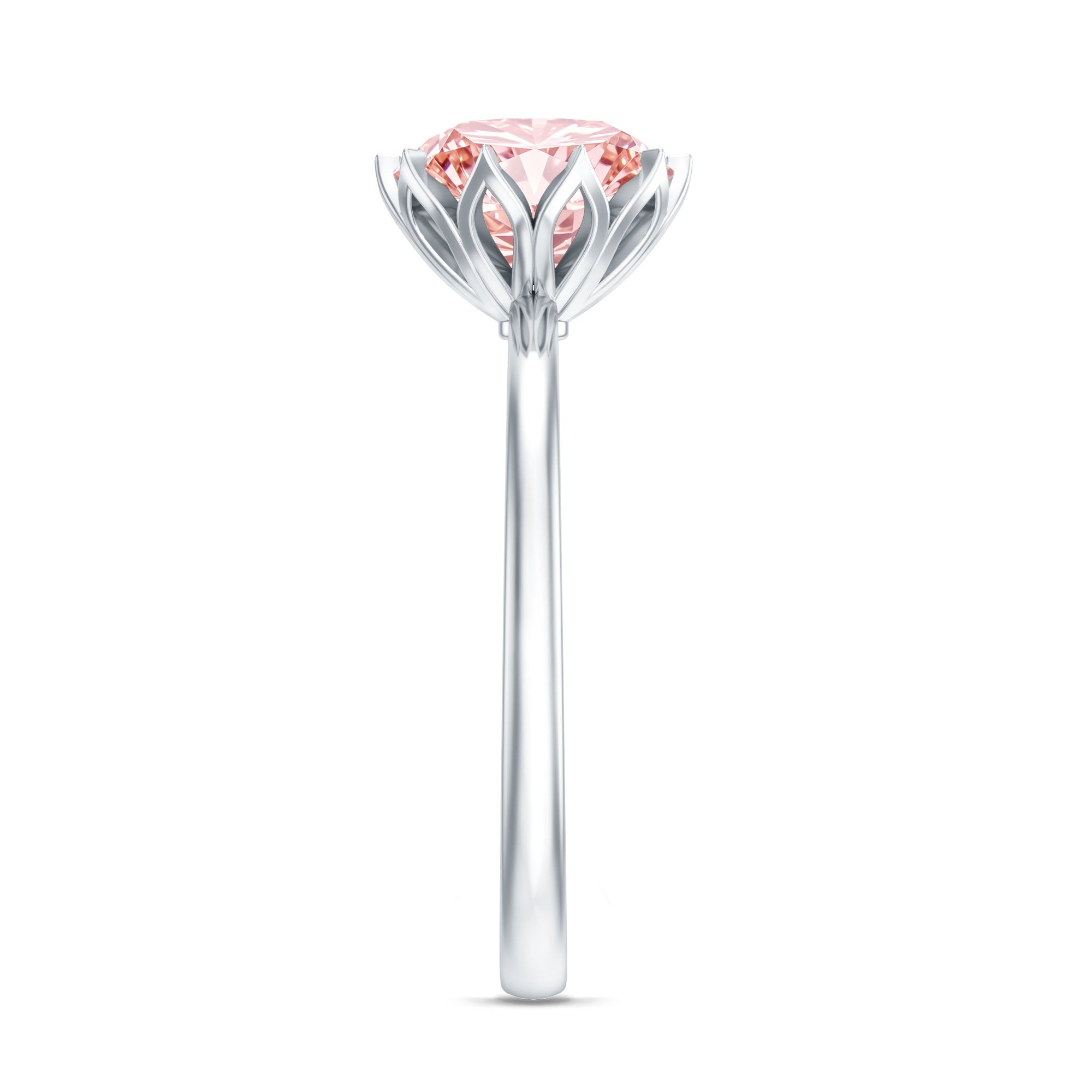 Rosec Jewels-Lab Grown 3 Carat Pink Diamond Solitaire Engagement Ring IGI Certified