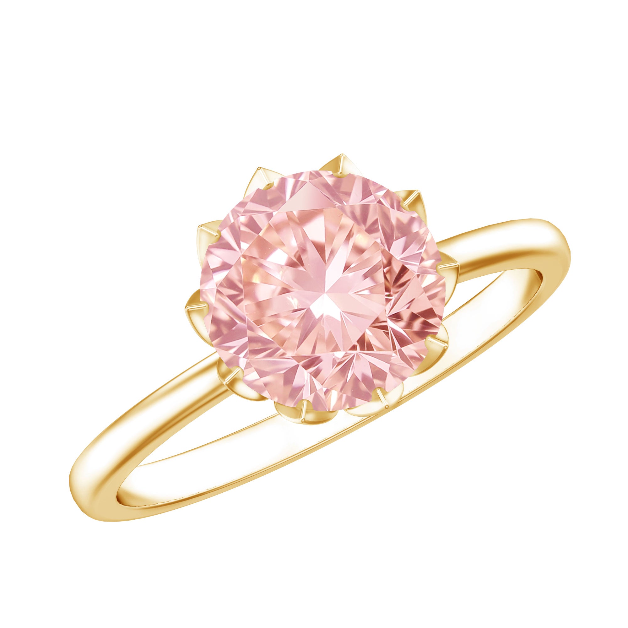 Rosec Jewels-Lab Grown 3 Carat Pink Diamond Solitaire Engagement Ring IGI Certified