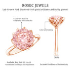 Rosec Jewels-IGI Certified 4 Carat Lab Grown Pink Diamond Ring For Engagement