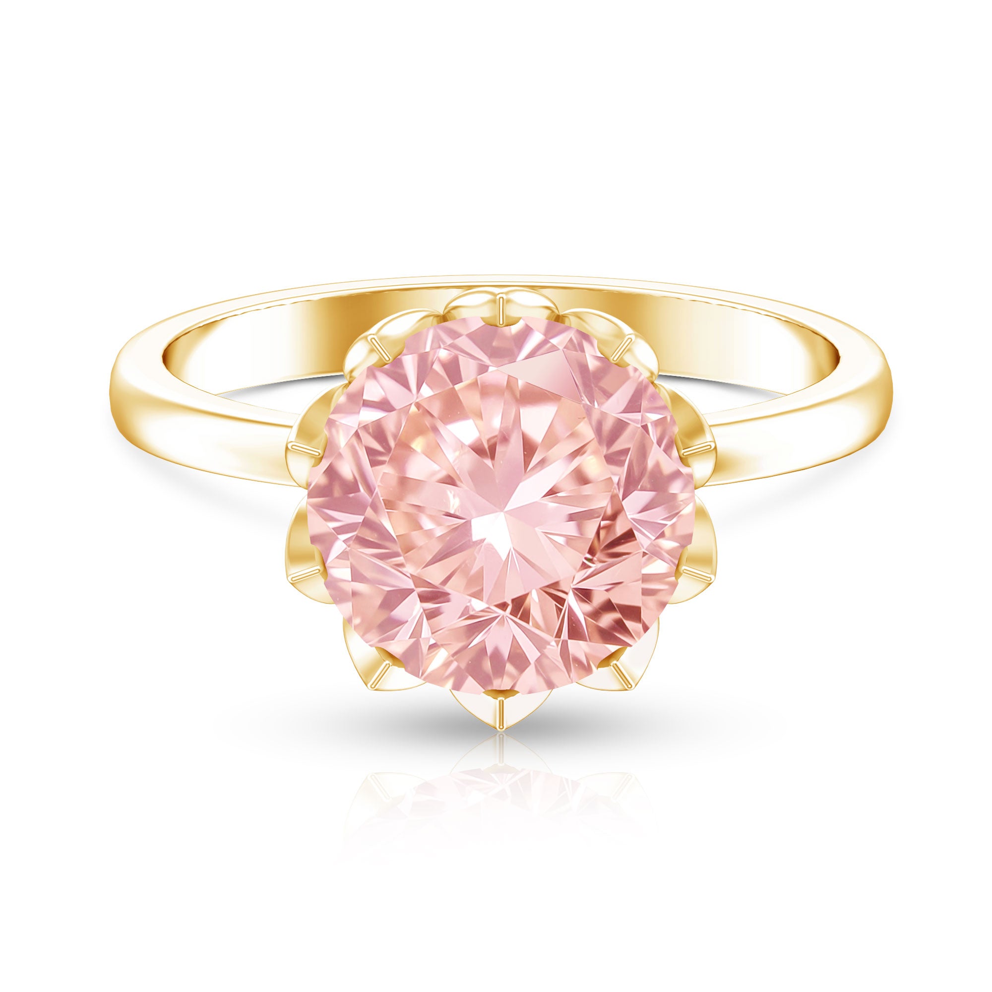 Rosec Jewels-IGI Certified 4 Carat Lab Grown Pink Diamond Ring For Engagement