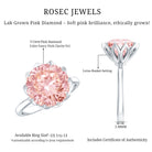 Rosec Jewels-IGI Certified Solitaire 5 Carat Lab Grown Pink Diamond Lotus Engagement Ring