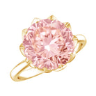 Rosec Jewels-IGI Certified Solitaire 5 Carat Lab Grown Pink Diamond Lotus Engagement Ring