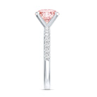 Rosec Jewels-IGI Certified 2 Carat Lab Grown Pink and White Diamond Engagement Ring for Her