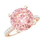 Rosec Jewels-IGI Certified 4 Carat Huge Lab Grown Pink Diamond Solitaire Engagement Ring