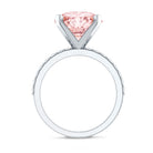 Rosec Jewels-IGI Certified 4 Carat Huge Lab Grown Pink Diamond Solitaire Engagement Ring