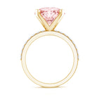 Rosec Jewels-IGI Certified 4 Carat Huge Lab Grown Pink Diamond Solitaire Engagement Ring