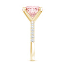 Rosec Jewels-IGI Certified 4 Carat Huge Lab Grown Pink Diamond Solitaire Engagement Ring