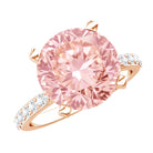 Rosec Jewels-5 Carat IGI Certified Lab Created Pink Diamond Statement Ring with Side Stones