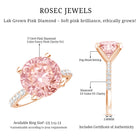 Rosec Jewels-5 Carat IGI Certified Lab Created Pink Diamond Statement Ring with Side Stones