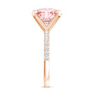 Rosec Jewels-5 Carat IGI Certified Lab Created Pink Diamond Statement Ring with Side Stones