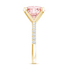 Rosec Jewels-5 Carat IGI Certified Lab Created Pink Diamond Statement Ring with Side Stones