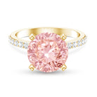 Rosec Jewels-5 Carat IGI Certified Lab Created Pink Diamond Statement Ring with Side Stones