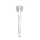 Rosec Jewels-1 Carat IGI Certified Lab Grown Pink and White Diamond Three Stone Ring for Her