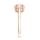 Rosec Jewels-2 Carat Lab Grown Pink Diamond Three Stone Engagement Ring with IGI Certificate