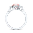 Rosec Jewels-2 Carat Lab Grown Pink Diamond Three Stone Engagement Ring with IGI Certificate