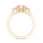 Rosec Jewels-2 Carat Lab Grown Pink Diamond Three Stone Engagement Ring with IGI Certificate