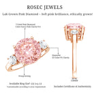 Rosec Jewels-IGI Certified Lab Created Pink and White Diamond Three Stone Engagement Ring 5 Carat