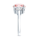 Rosec Jewels-3 Carat Lab Grown Pink and White Diamond Trilogy Engagement Ring with IGI Certificate