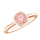 1 Carat Round Lab Grown Pink Diamond Solitaire Engagement Ring IGI Certified Fancy Pink - VS1 - Rosec Jewels