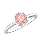 Rosec Jewels-1 Carat Round Lab Grown Pink Diamond Solitaire Engagement Ring IGI Certified