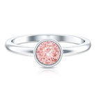 Rosec Jewels-1 Carat Round Lab Grown Pink Diamond Solitaire Engagement Ring IGI Certified