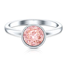 Rosec Jewels-Solitaire 2 Carat Round Lab Grown Pink Diamond Engagement Ring IGI Certified