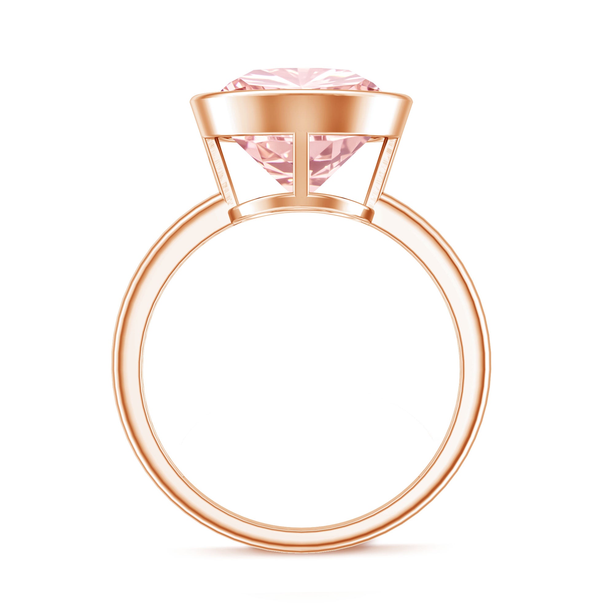 Rosec Jewels-Solitaire Lab Grown Pink Diamond 4 Carat Round Engagement Ring IGI Certified